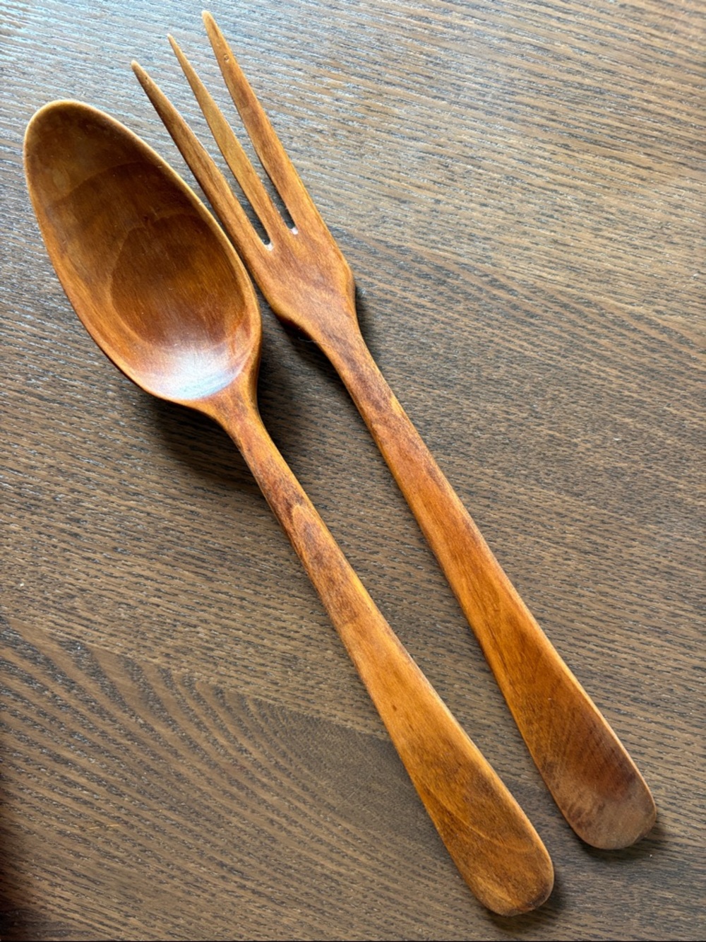 BARIBOCRAFT - Handcrafted Wooden Salad Server Set